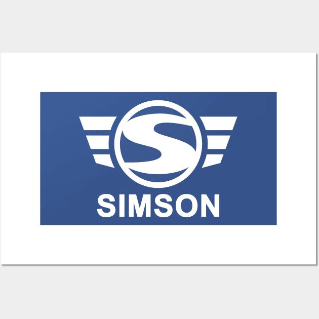 Simson logo (white) Wall Art by GetThatCar